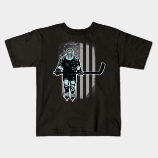 American Lion Hockey Player Kids T-Shirt